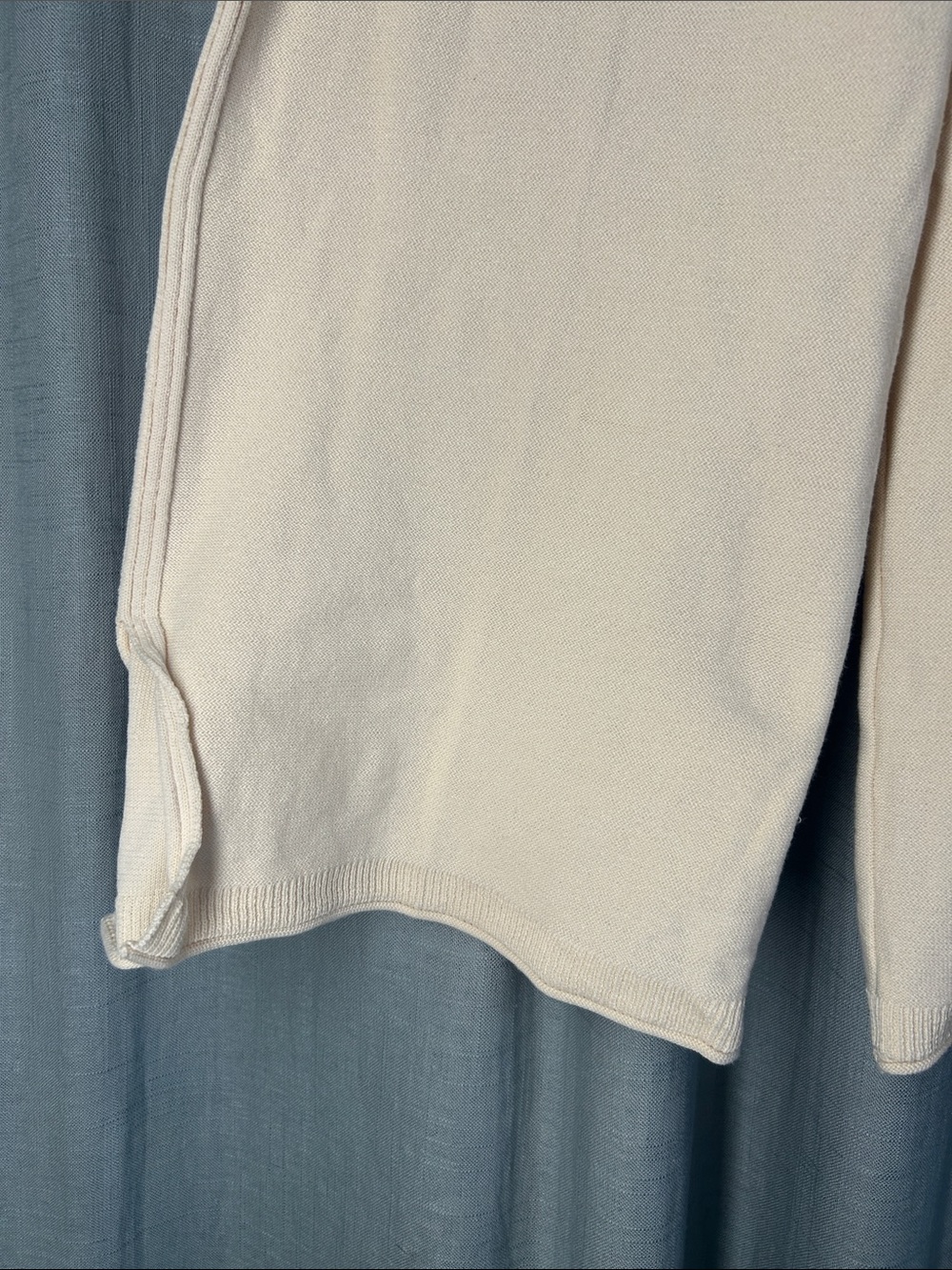 Wide-Leg Knit Pants in Light Beige — Women’s Comfortable Pull-On Pant - Picture 2 of 7